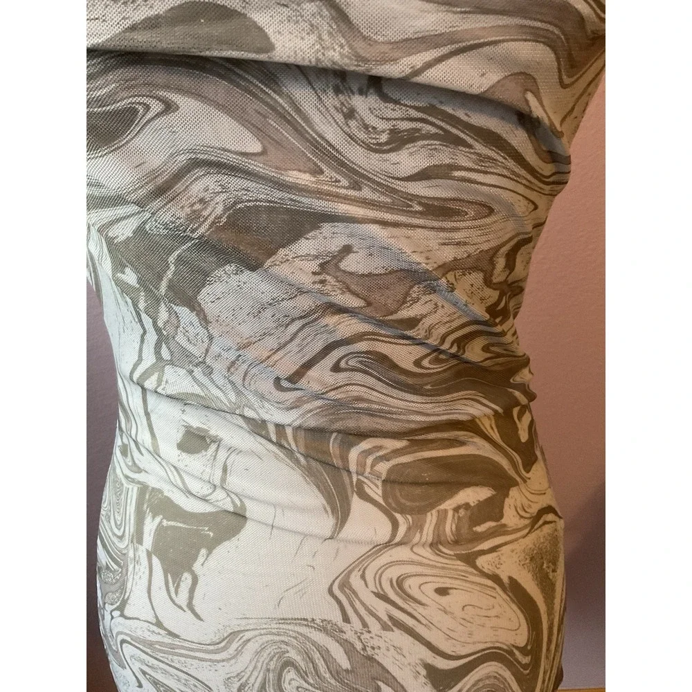 Edit By Nine Blue Grey Gray Bodycon Mini Dress Medium New‎